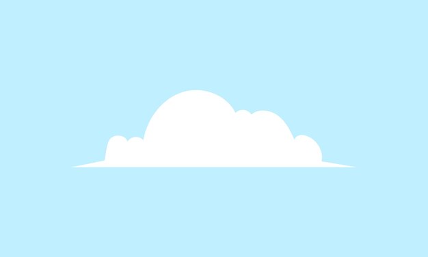 Nubes blancas vectoriales sobre un fondo azul