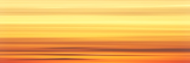 Vector nubes del cielo al atardecer, imagen panorámica, fondo vectorial