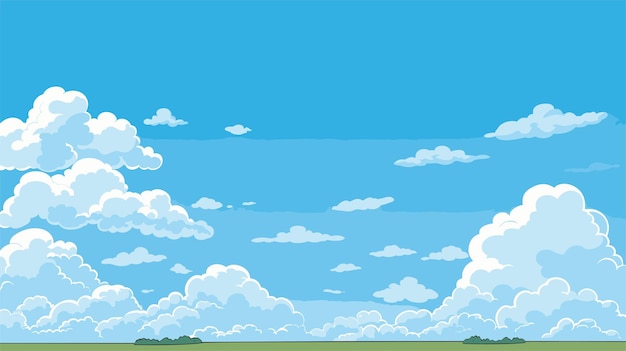 Nubes de cielo azul Diseño de fondo Ilustración vectorial