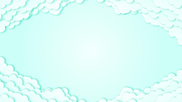 nubes en el cielo con un vector libre de marco