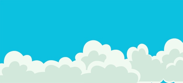 Nubes esponjosas en un cielo azul