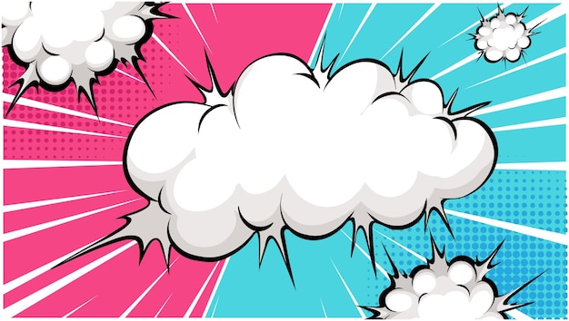Nubes explosivas de estilo cómico
