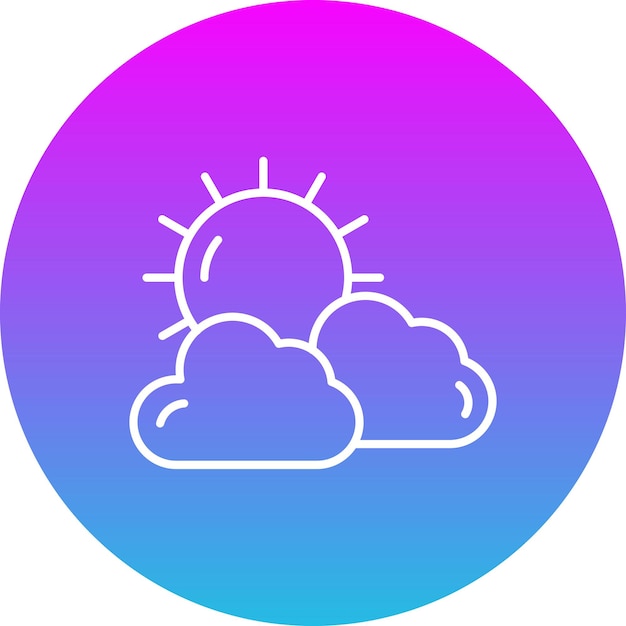 Las nubes y el ícono del sol