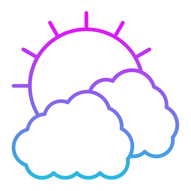 Las nubes y el ícono del sol