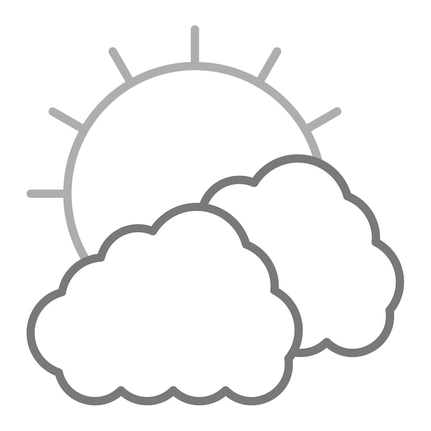 Las nubes y el ícono del sol
