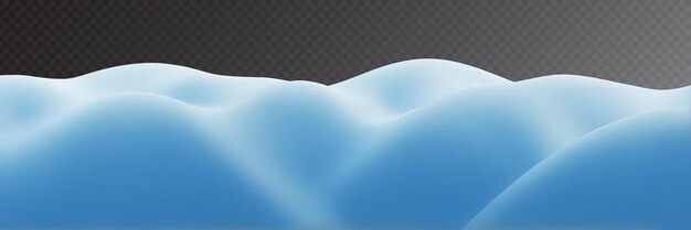 Las nubes de nieve en el vector de imagen panorámica de fondo transparente