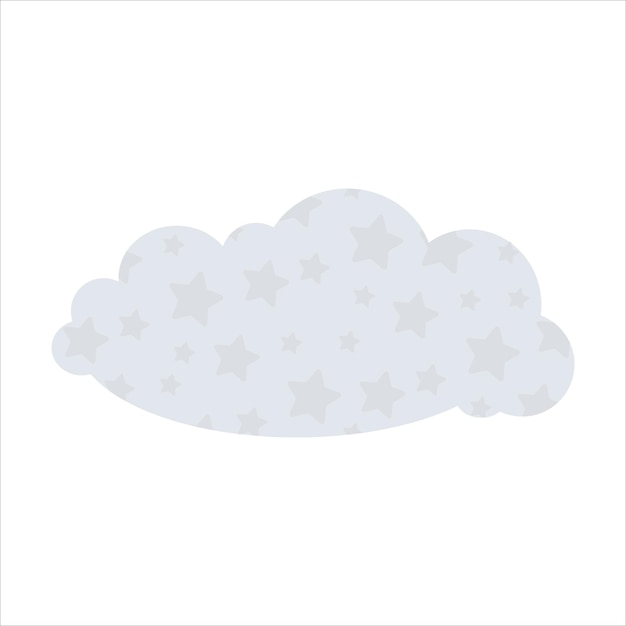 Nubes pastel Decoración para fiestas infantiles Ilustración infantil Lindo vector de impresión Aislado en un fondo blanco