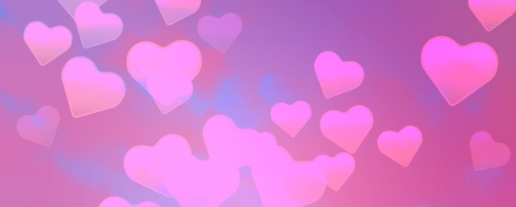 Vector nubes rosas con fondo de vector de corazones. decoración luminosa para tu diseño.