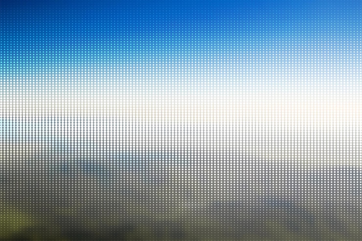 Vector nubes de semitono de vector y fondo de efecto gráfico de cielo