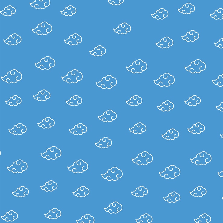Vector nubes sobre un fondo azul
