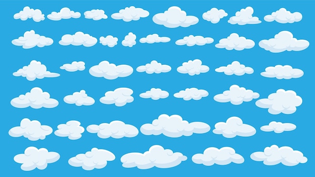 nubes sobre un fondo azul