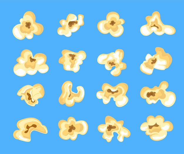 Núcleos de dibujos animados palomitas de maíz Merienda de película clásica Núcleo palomitas de maíz saladas caramelo maíz dulce juego de bocadillos de cine