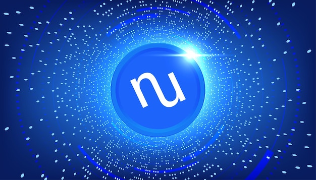 NuCypher NU moneda banner NU moneda criptomoneda concepto banner fondo