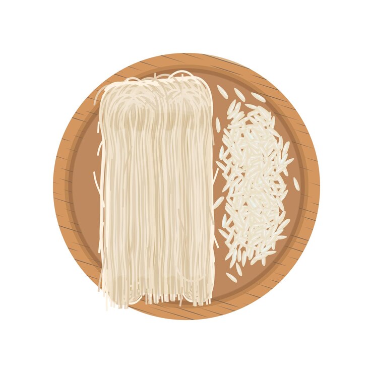 Nudillas de arroz seco, vermicelli de arroz o palitos de arroz o fideos de bihun con arroz