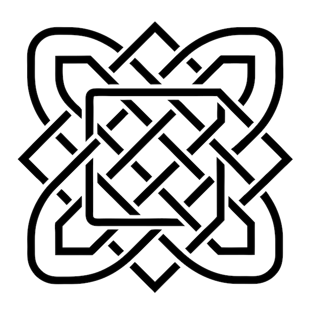 Nudo celta decorativo silueta vectorial