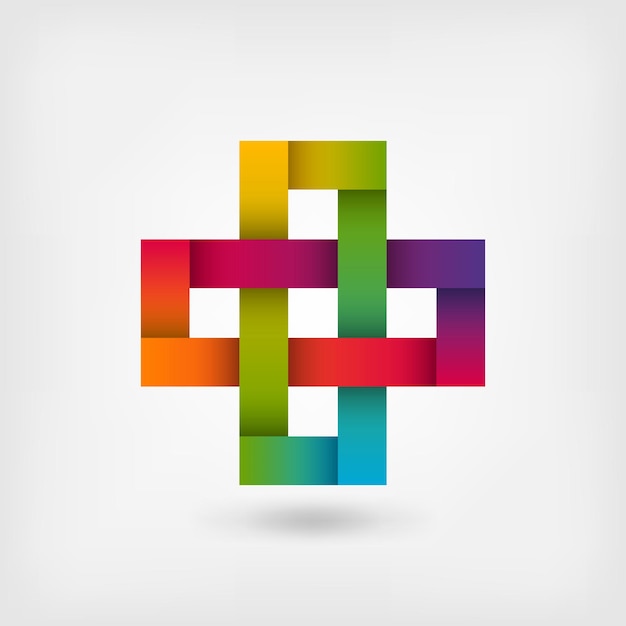 El nudo de Salomón en los colores del arco iris