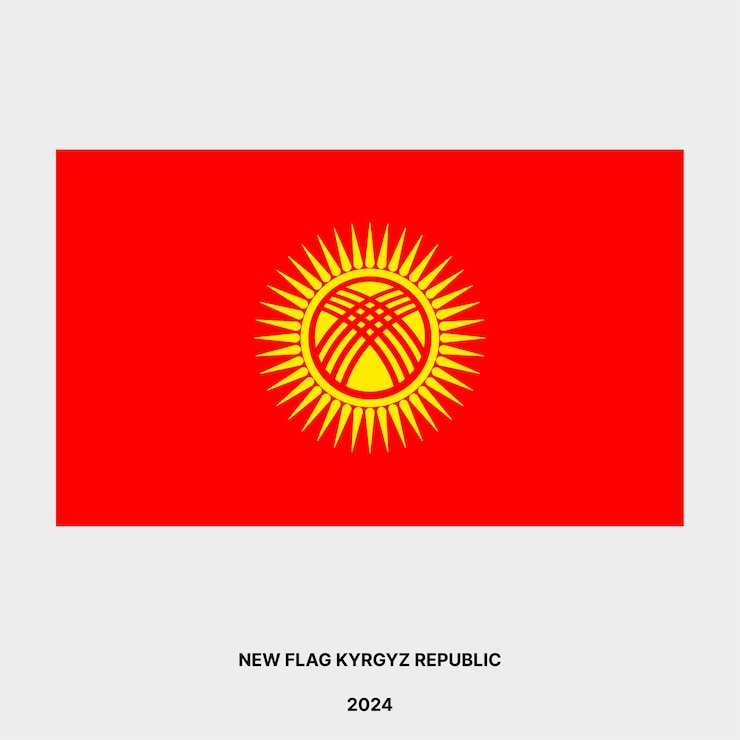 La nueva bandera de la República de Kirguistán