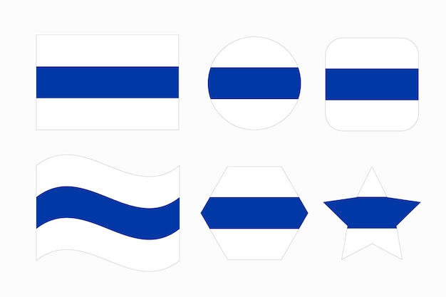 Nueva bandera rusa democrática libre para el día de la independencia o las elecciones Icono simple para web