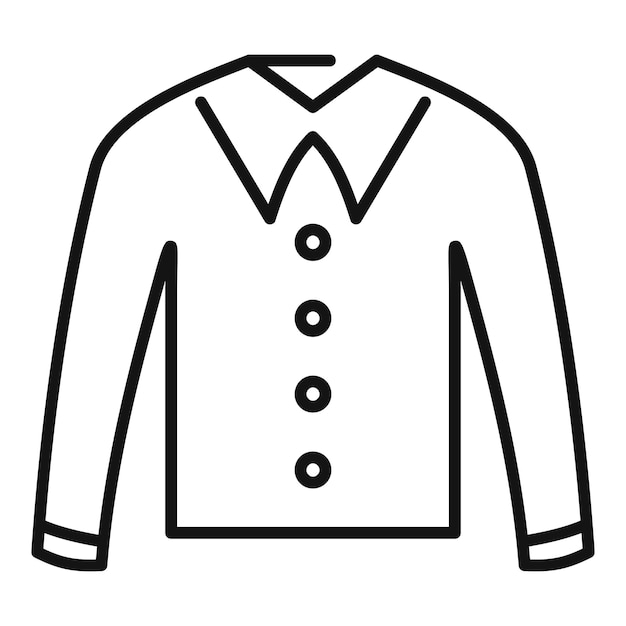 Nueva camisa icono contorno vector ropa uniforme percha infantil