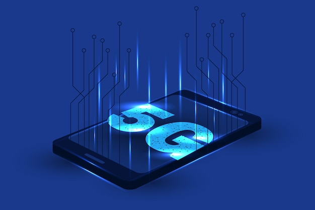 Una nueva conexión Wi-Fi inalámbrica 5G, una red global de alta velocidad