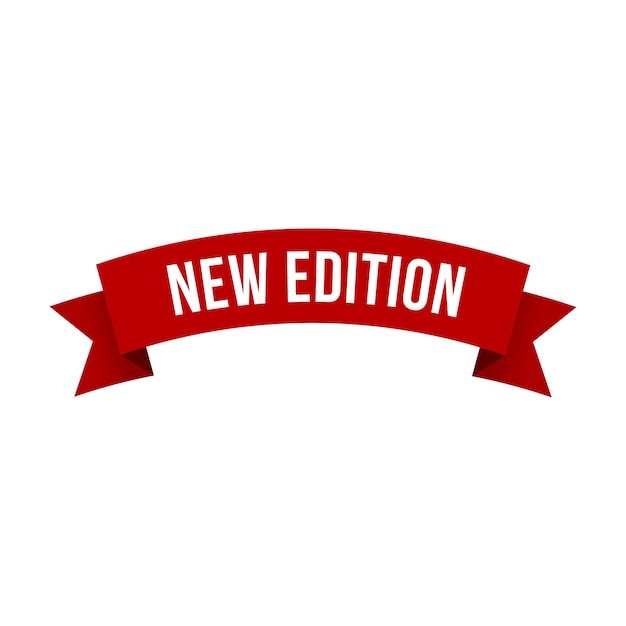 Vector nueva edición de la plantilla de diseño vectorial de cinta roja