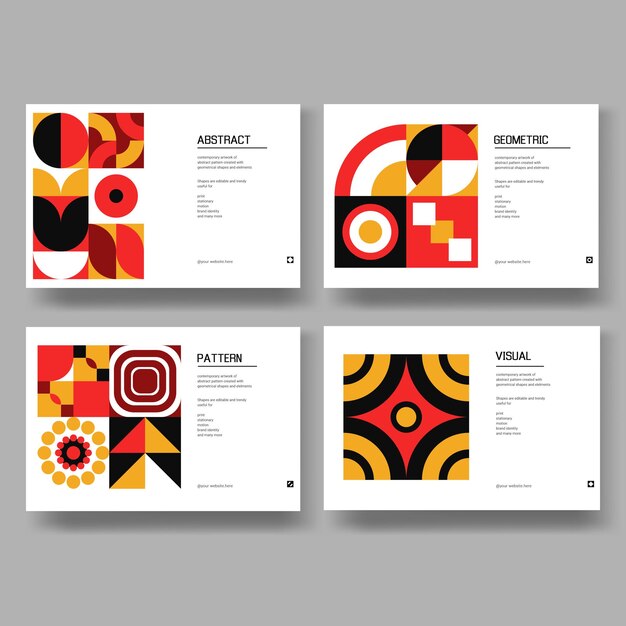 Nueva estética del modernismo en tarjetas vectoriales de diseño de carteles. Gráficos inspirados en el brutalismo.