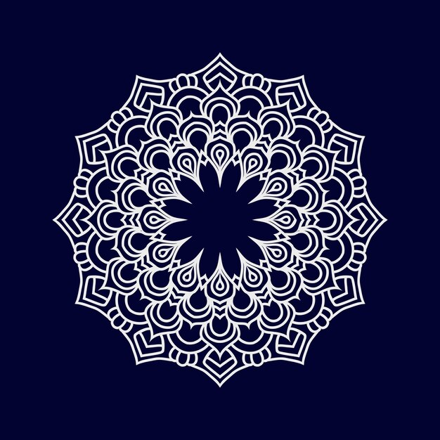 Nueva ilustración vectorial de arte de mandala de flores