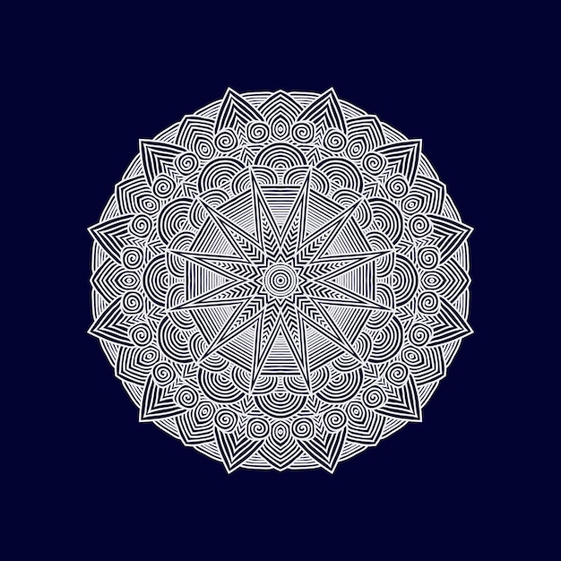 Nueva ilustración vectorial de arte de mandala de flores