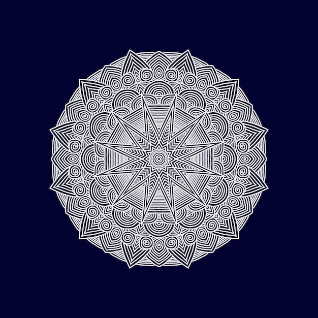 Nueva ilustración vectorial de arte de mandala de flores