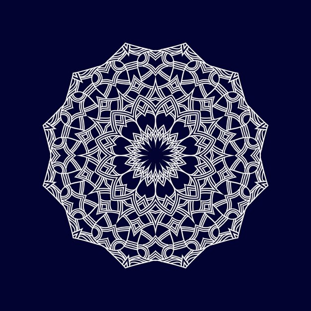 Nueva ilustración vectorial de arte de mandala de flores