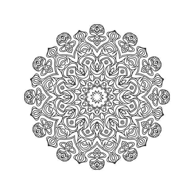 Nueva ilustración vectorial de arte de mandala