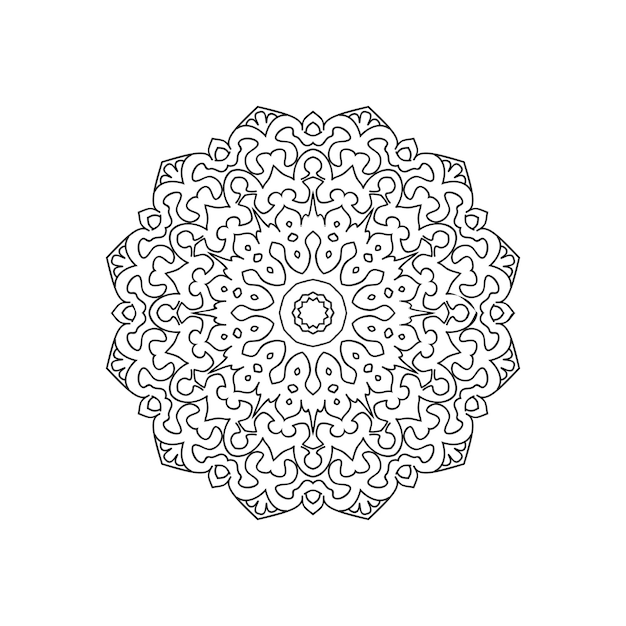 Nueva ilustración vectorial de arte de mandala