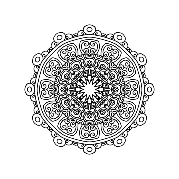 Nueva ilustración vectorial de arte de mandala