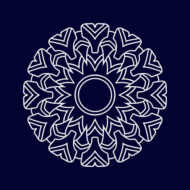 Nueva ilustración vectorial de arte de mandala