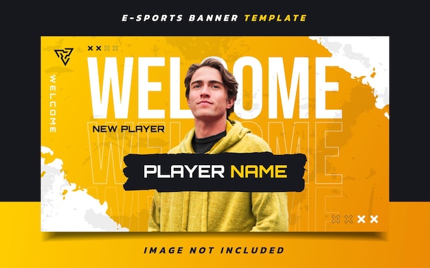 Nueva plantilla de banner de juegos de esports para jugadores para redes sociales