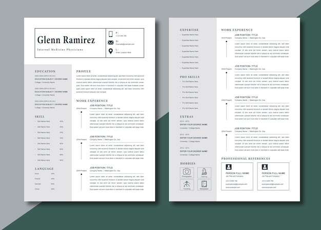 Nueva plantilla de cv profesional 2023