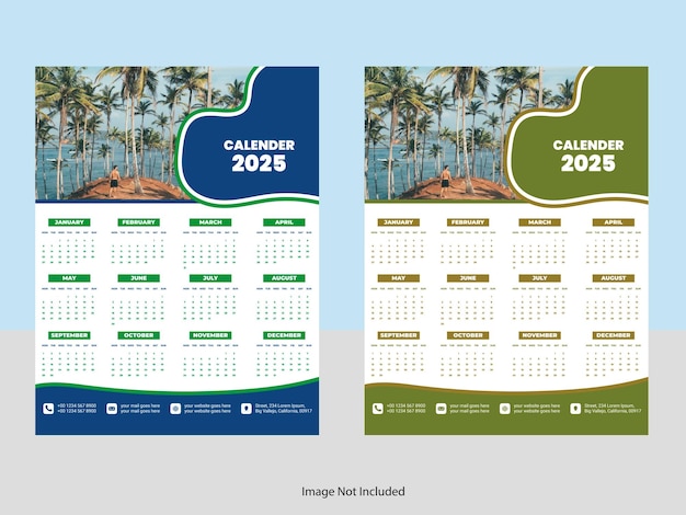 Vector nueva plantilla de diseño creativo de callender