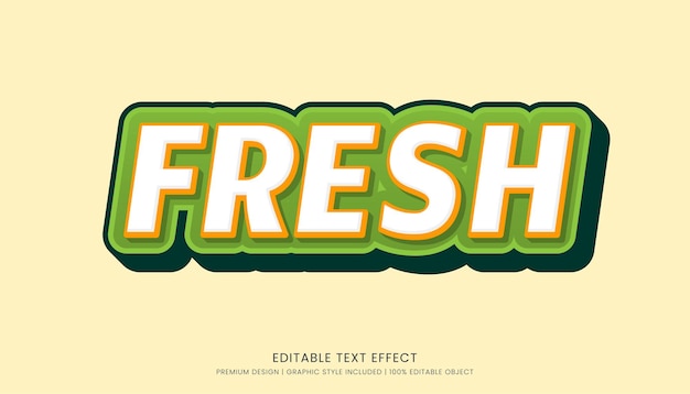 nueva plantilla de efecto de texto 3D editable tipografía en negrita y estilo abstracto bebidas logotipo y marca