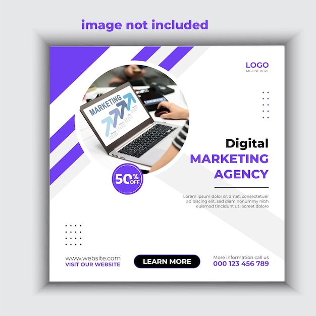 Nueva plantilla de marketing empresarial para publicaciones de Instagram