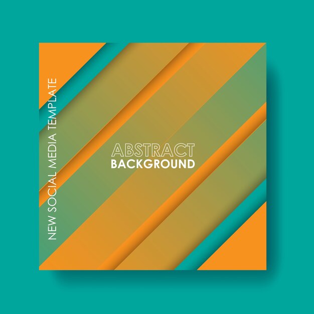 nueva plantilla de redes sociales. Diseño abstracto geométrico degradado