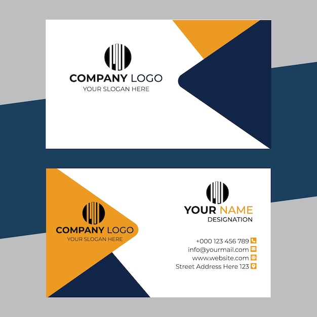 Nueva plantilla de tarjeta de visita creativa vectorial gratuita