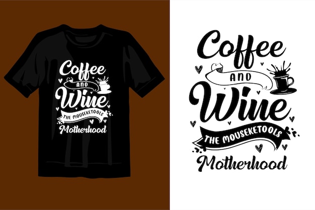 nueva tipografía increíble divertido diseño de camiseta de café premium,