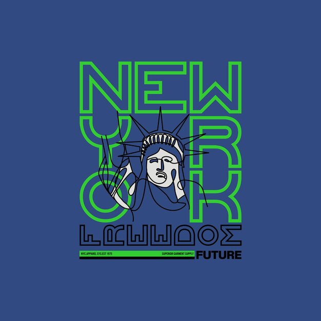 Vector nueva york t-shirt tipografía gráficos ilustraciones vectoriales