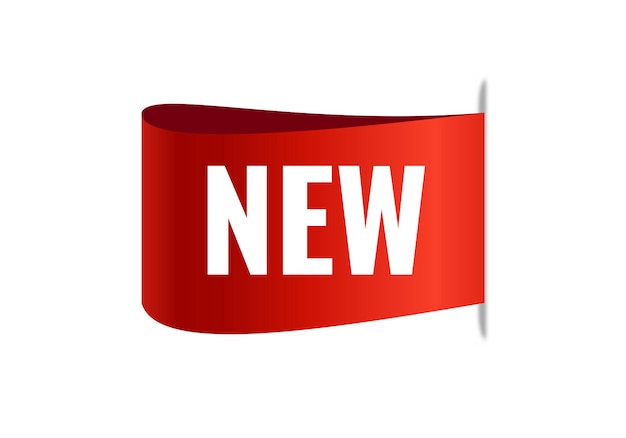 Nuevas etiquetas de llegada Etiqueta de precio Banners de venta de cinta Nueva colección Nueva etiqueta de cinta y vector de banner