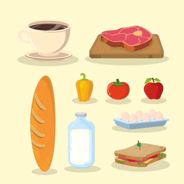 Nueve alimentos