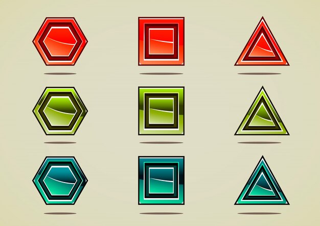 Nueve piedras de colores