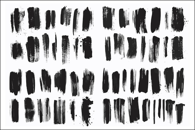 Nuevo Abstract Brush Strokes Grunge Texture Set Texturas pintadas a mano Texturas de trazos de pincel