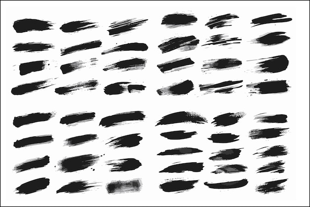 Nuevo Abstract Brush Strokes Grunge Texture Set Texturas pintadas a mano Texturas de trazos de pincel