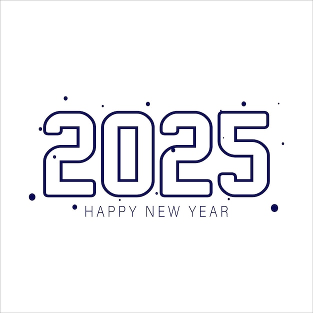 Nuevo año 2025 diseño de logotipo de tipografía Feliz año nuevo 2025 diseño de logotipo