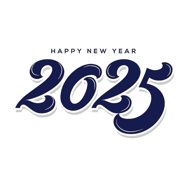 Vector nuevo año 2025 diseño de logotipo de tipografía feliz año nuevo 2025 diseño de logotipo